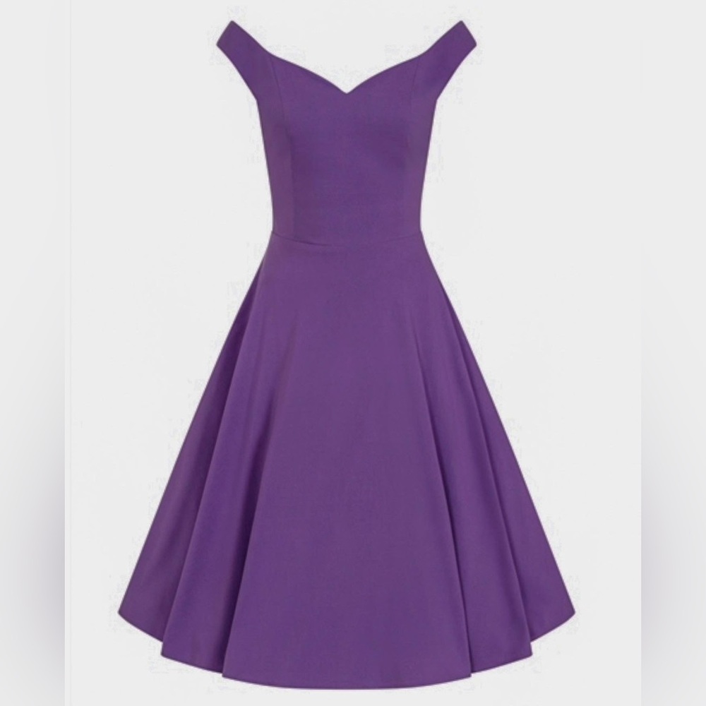 Collectif Ridly Swing Dress in Lilac